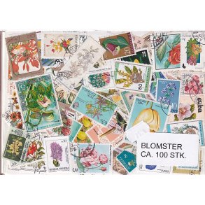 Blomster p Frimrker. St./ust. 100 stk.