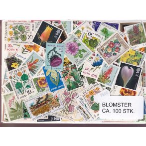 Blomster p Frimrker. St./ust. 100 stk.
