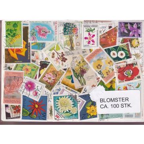 Blomster p Frimrker. St./ust. 100 stk.