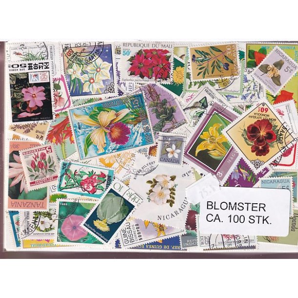 Blomster p Frimrker. St./ust. 100 stk.