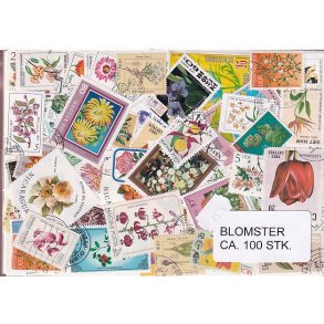 Blomster p Frimrker. St./ust. 100 stk.