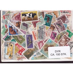 Dyr p Frimrker . St/ust. 100 forskellige.