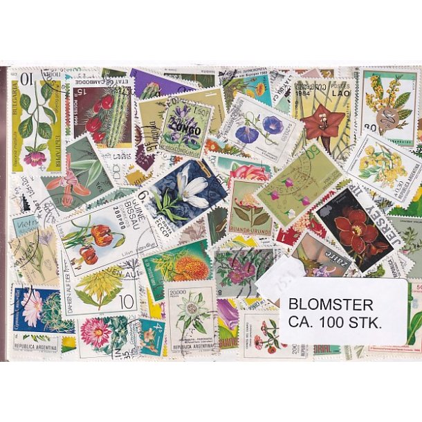 Blomster p Frimrker. St./ust. 100 stk.