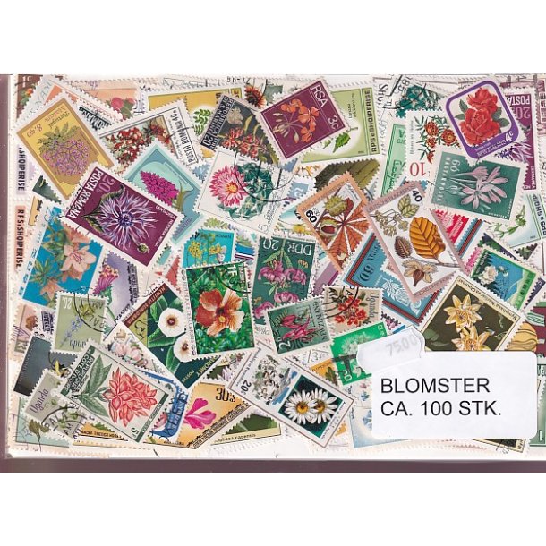 Blomster p Frimrker. St./ust. 100 stk.