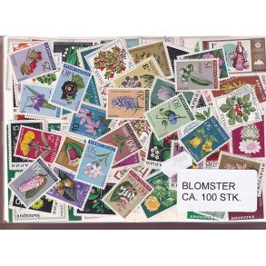 Blomster p Frimrker. St./ust. 100 stk.