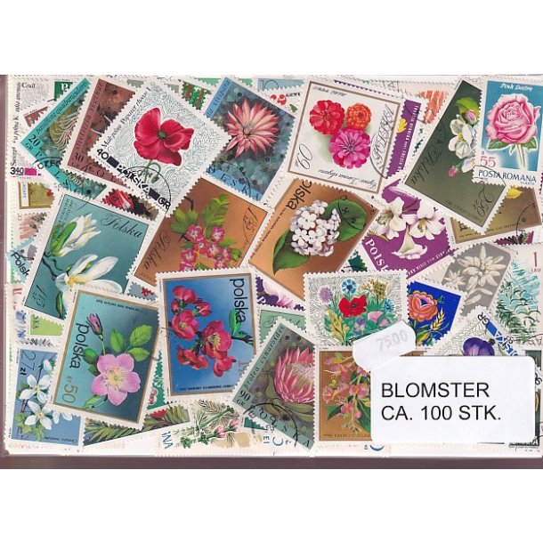 Blomster p Frimrker. St./ust. 100 stk.