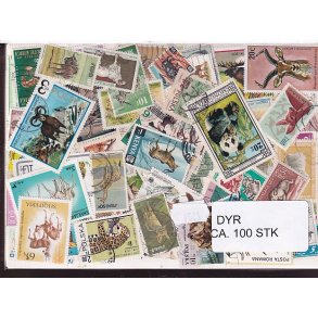 Dyr p Frimrker . St/ust. 100 forskellige.