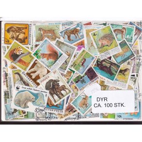 Dyr p Frimrker . St/ust. 100 forskellige.