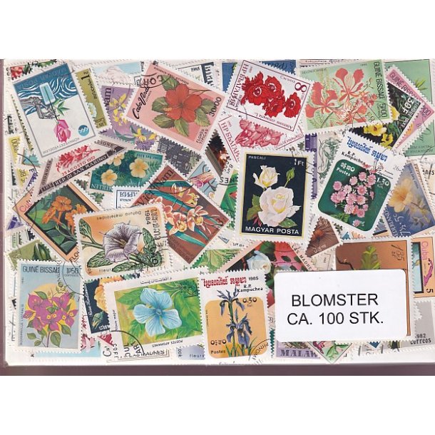 Blomster p Frimrker. St./ust. 100 stk.