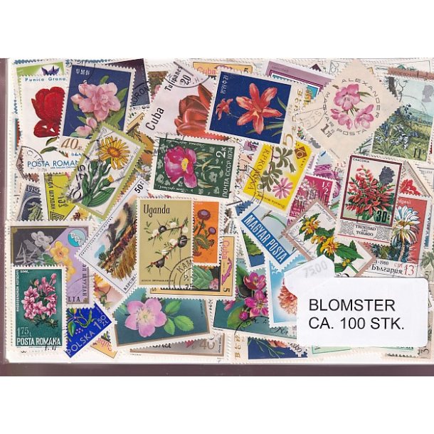 Blomster p Frimrker. St./ust. 100 stk.