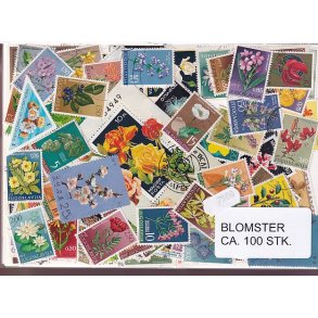 Blomster p Frimrker. St./ust. 100 stk.
