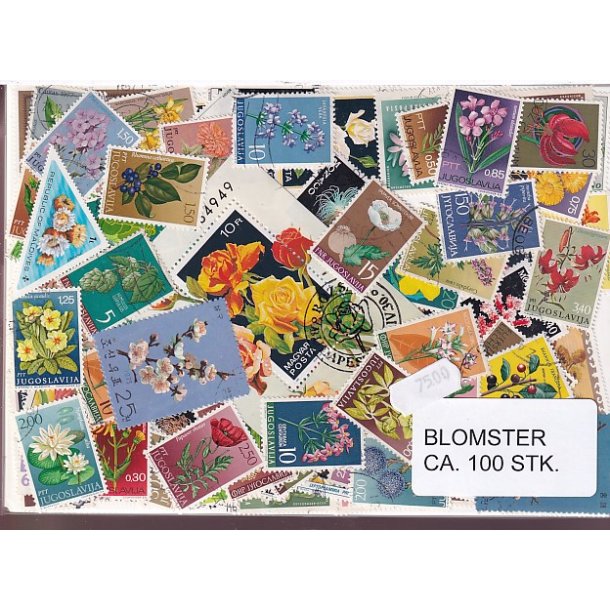 Blomster p Frimrker. St./ust. 100 stk.