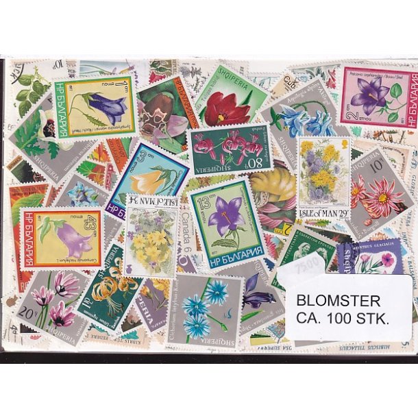 Blomster p Frimrker. St./ust. 100 stk.