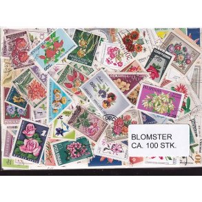 Blomster p Frimrker. St./ust. 100 stk.
