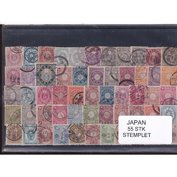 Japan Samling - 55 Stk. Stemplet