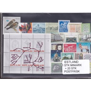Estland - 1 Stk. Miniark - 20 Stk. Postfrisk