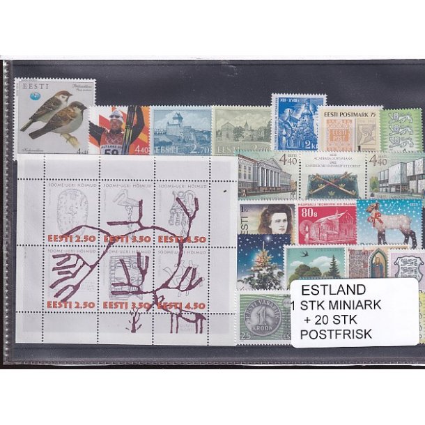 Estland - 1 Stk. Miniark - 20 Stk. Postfrisk