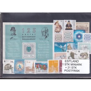 Estland - 1 Stk. Miniark - 21 Stk. Postfrisk