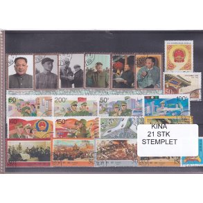 Kina - 21 Stk. - Stemplet