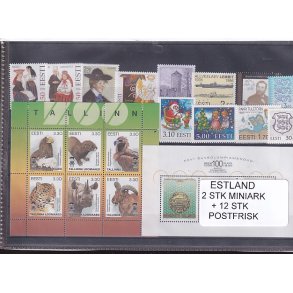 Estland - 2 Stk.  Miniark - 12 Stk. - Postfrisk