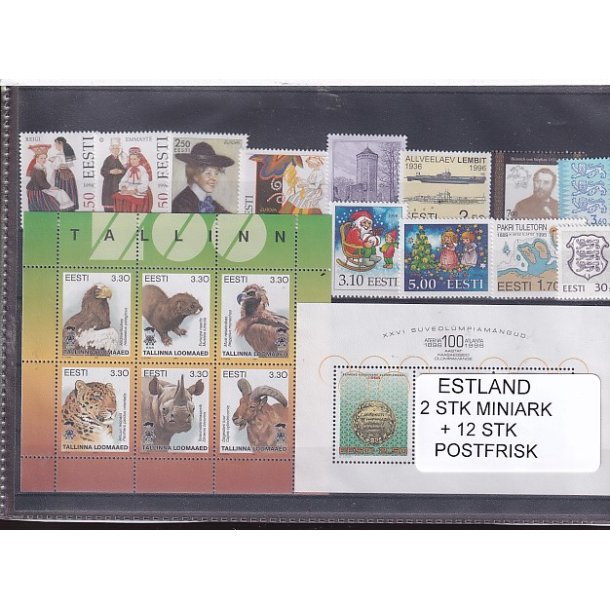 Estland - 2 Stk.  Miniark - 12 Stk. - Postfrisk
