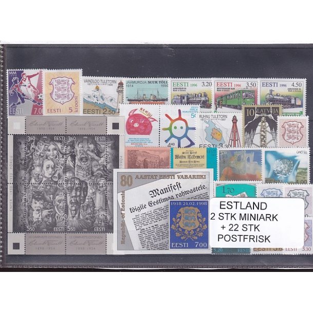 Estland - 2 Stk.  Miniark - 22 Stk. - Postfrisk