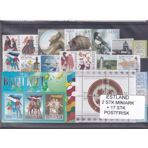 Estland - 2 Stk.  Miniark - 17 Stk. - Postfrisk