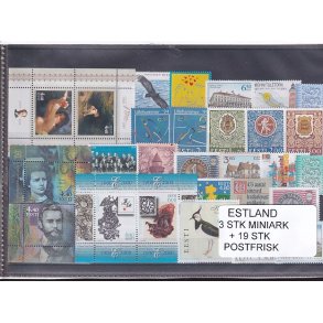 Estland - 3 Stk.  Miniark - 19 Stk. - Postfrisk