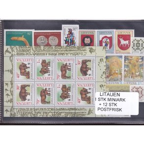 Litauen Samling - 1 Stk. Miniark + 12 Stk. - Postfrisk