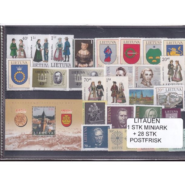 Litauen Samling - 2 Stk. Miniark + 28 Stk. - Postfrisk
