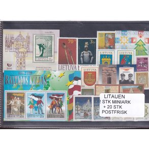 Litauen Samling - 2 Stk. Miniark + 20 Stk. - Postfrisk