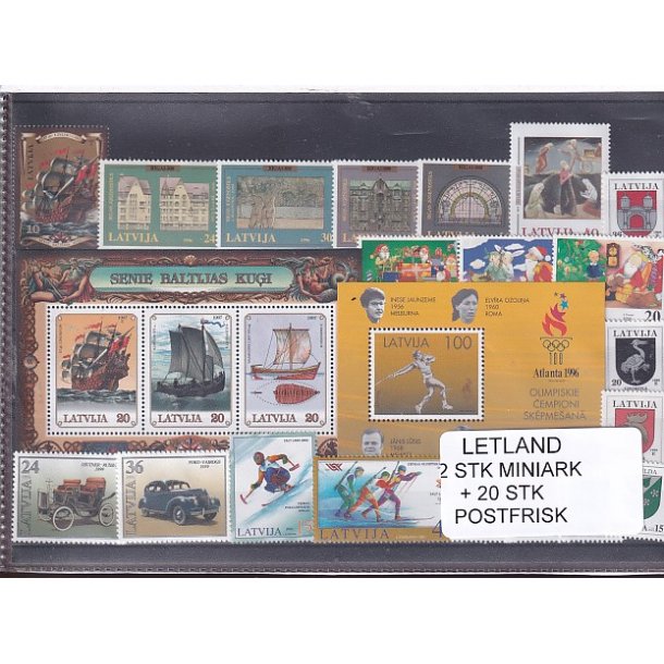Letland Samling - 2 Stk. Miniark + 20 Stk. - Postfrisk