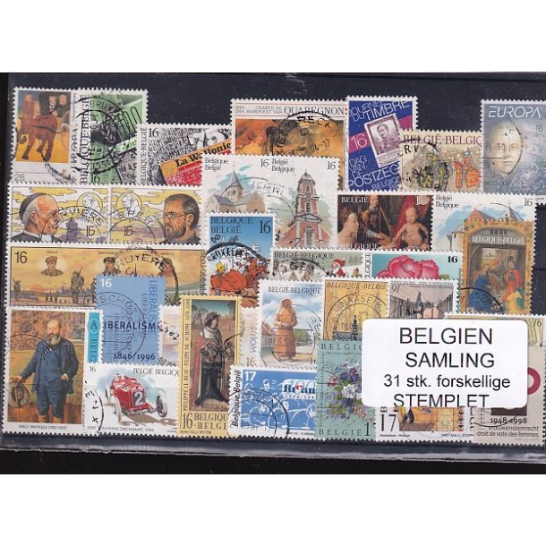 Belgien - Samling - 31 stk. Stemplet