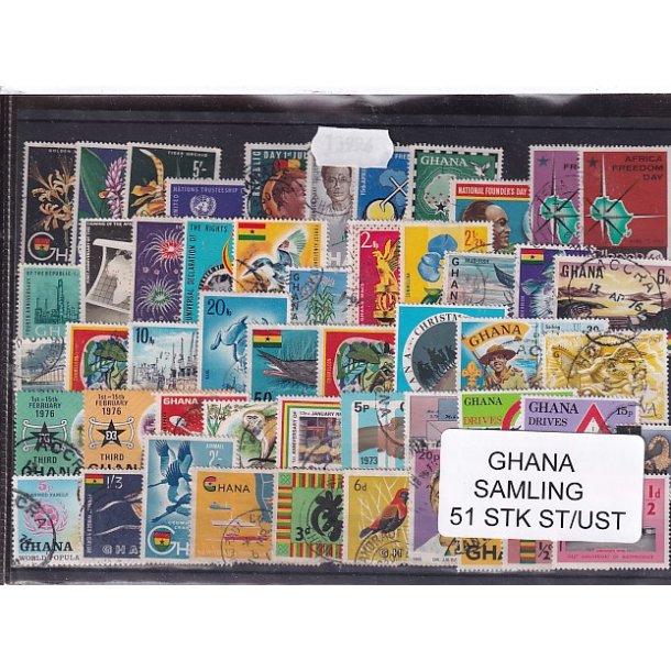 Ghana Samling - 51 Stk. Stenplet/Ustemplet.