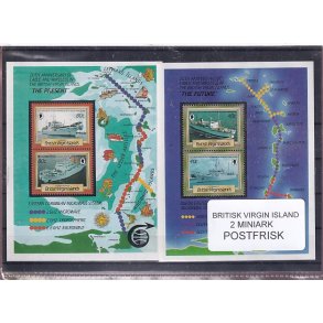 Britisk Virgin Island - 2 Stk. Miniark - Postfrisk