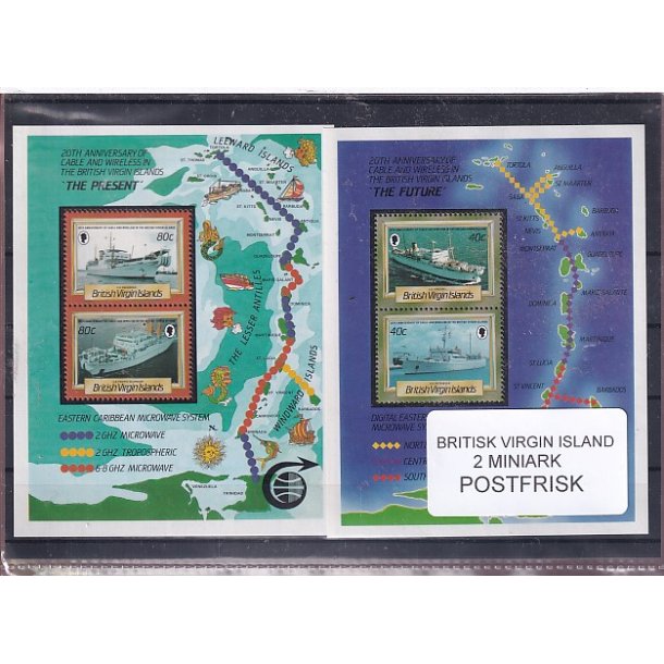 Britisk Virgin Island - 2 Stk. Miniark - Postfrisk