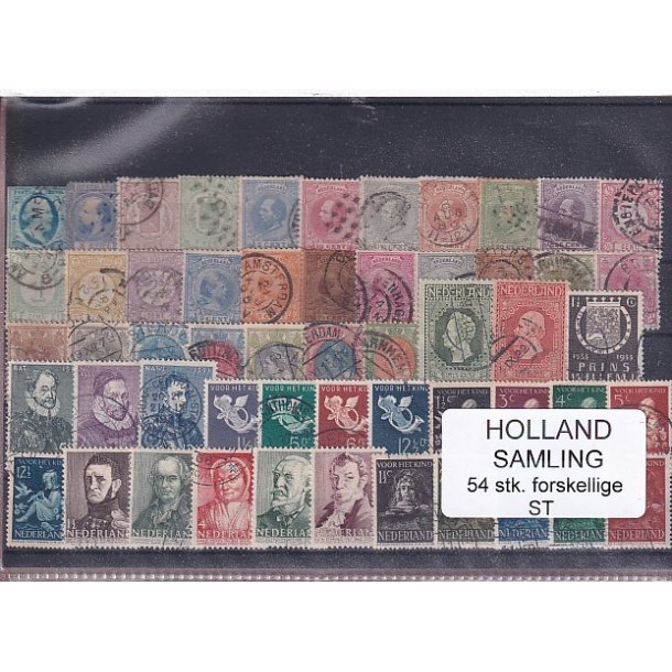 Holland Samling - 54 Stk. Stemplet/Ustemplet