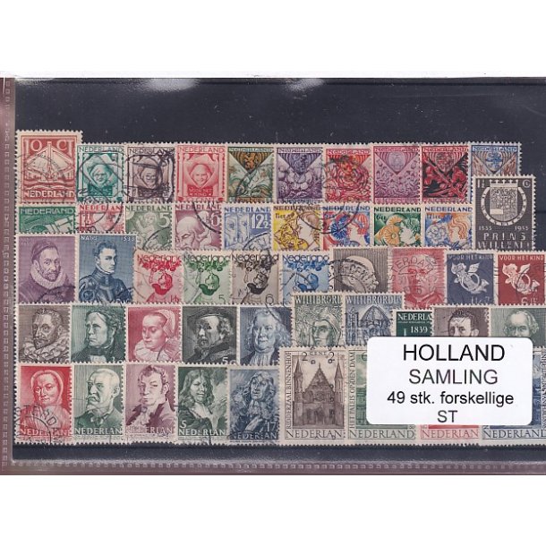 Holland Samling - 49 Stk. Stemplet/Ustemplet