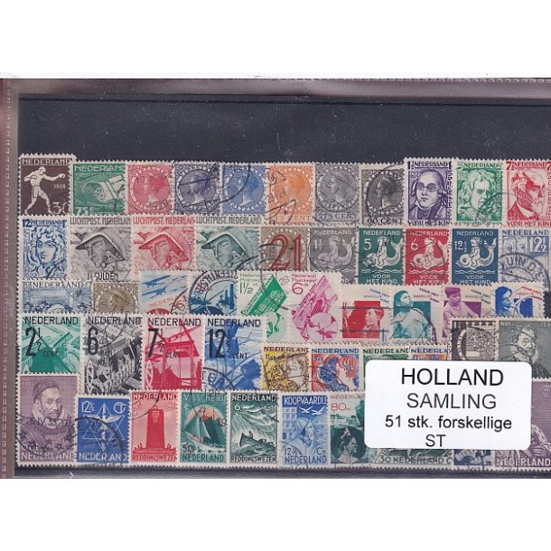 Holland Samling - 51 Stk. Stemplet/Ustemplet