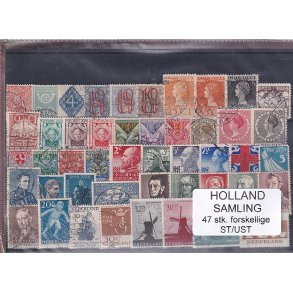 Holland Samling - 47 Stk. Stemplet/Ustemplet