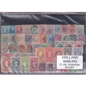 Holland Samling - 51 Stk. Stemplet/Ustemplet