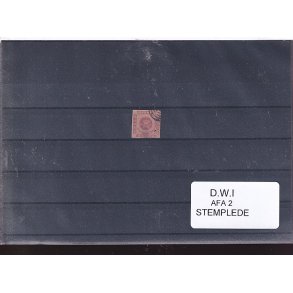 Dansk Vestindien - AFA 2 - Stemplet