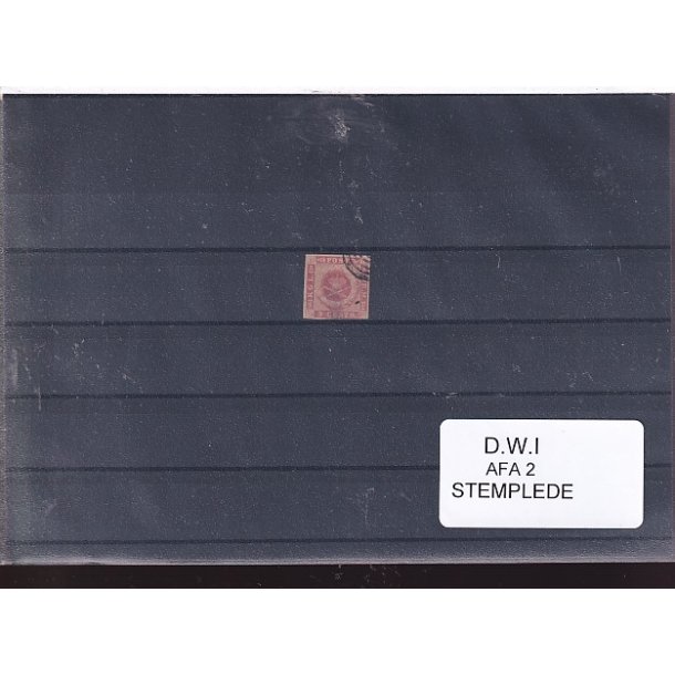 Dansk Vestindien - AFA 2 - Stemplet