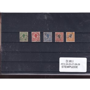 Dansk Vestindien - AFA 24 - 25 - 27 - 28 - 29 - Stemplet