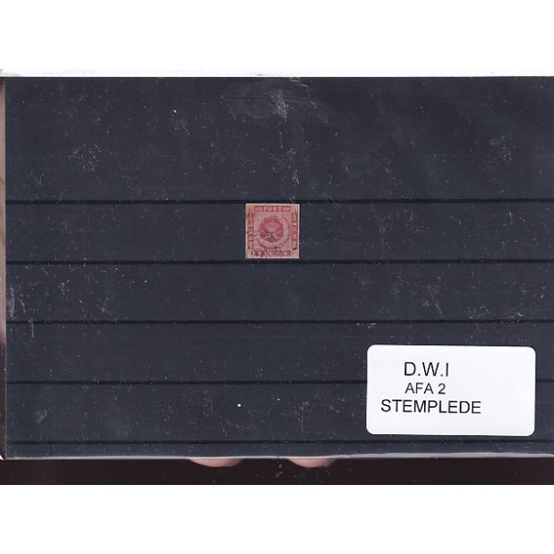 Dansk Vestindien - AFA 2 - Stemplet