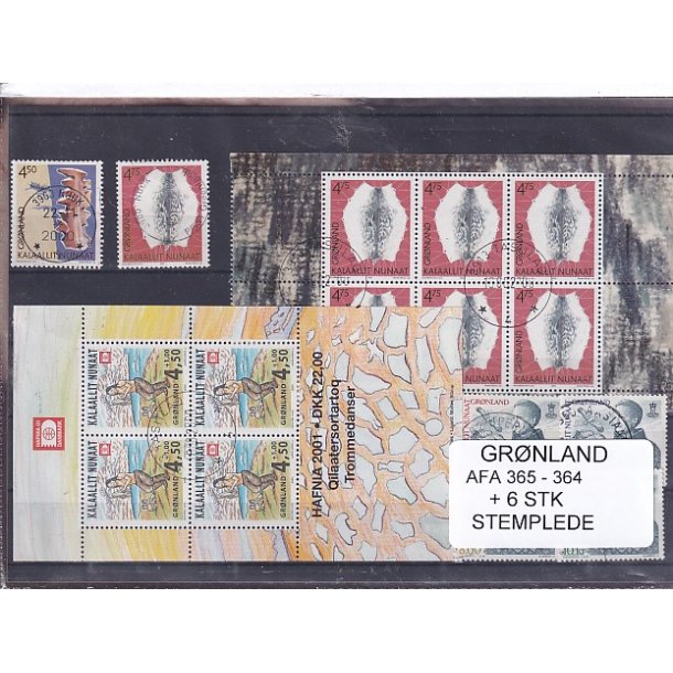 Grnland - AFA 365 + 364 - 6 Stk. - Stemplet
