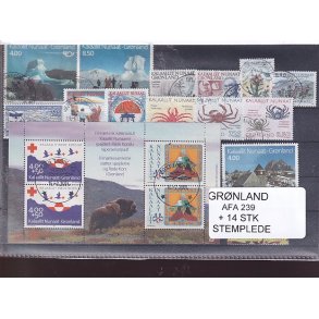 Grnland - AFA 239 + 14 Stk. - Stemplet