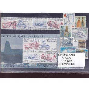 Grnland - AFA 372 + 14 Stk. - Stemplet