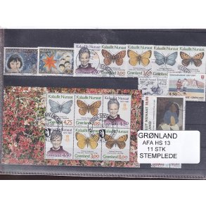 Grnland - AFA HS 13 + 11 Stk. - Stemplet