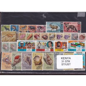 Kenya Samling - 31 Stk. Stemplet / Ustemplet